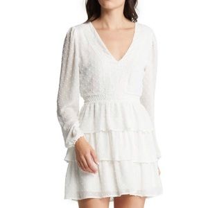 KOMO + MASON Ruffle Tiered Dress White